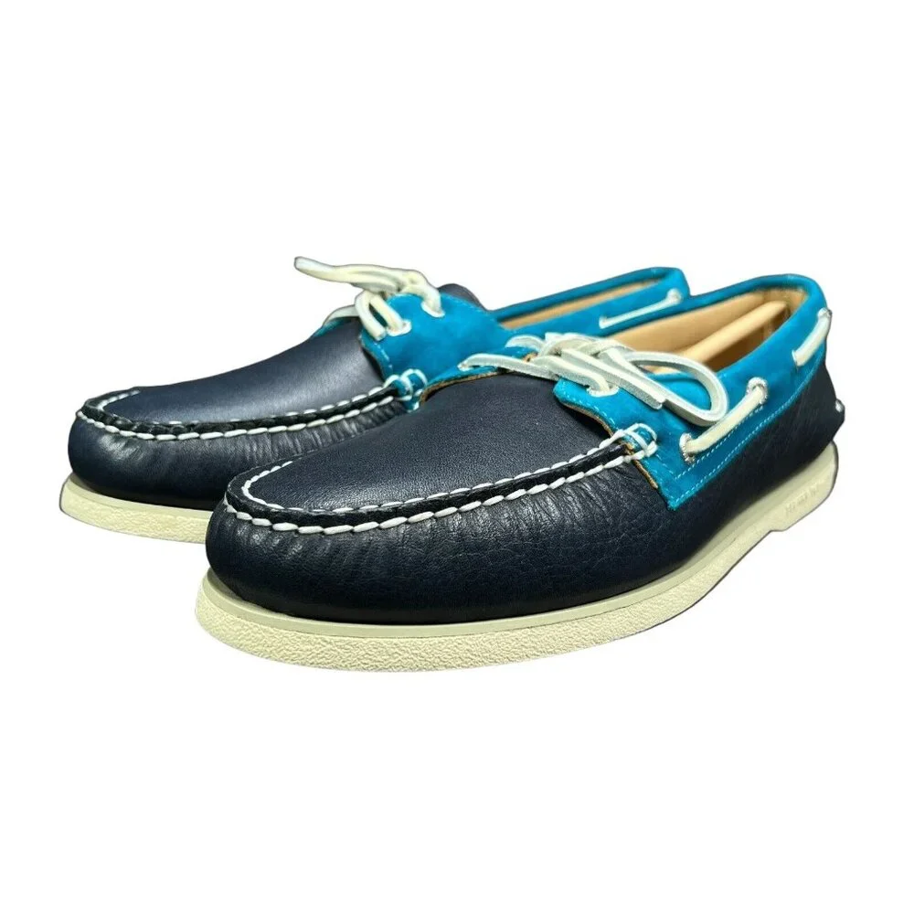 Sperry Gold Cup Authentic Original Nautical Navy Boat Shoes Men's Sizes 10.5-11